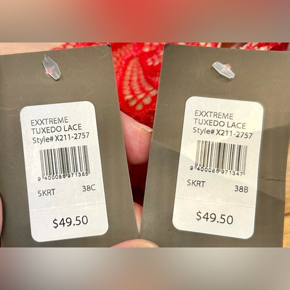 NWT Frederick’s of Hollywood Red Extreme Tuxedo Push-Up Bra Size 32D 36D 38B 38C - Picture 12 of 15